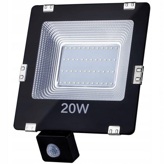 

Lampa zewnetrzna Led 20W 4000K 1400lm czujnik ruch