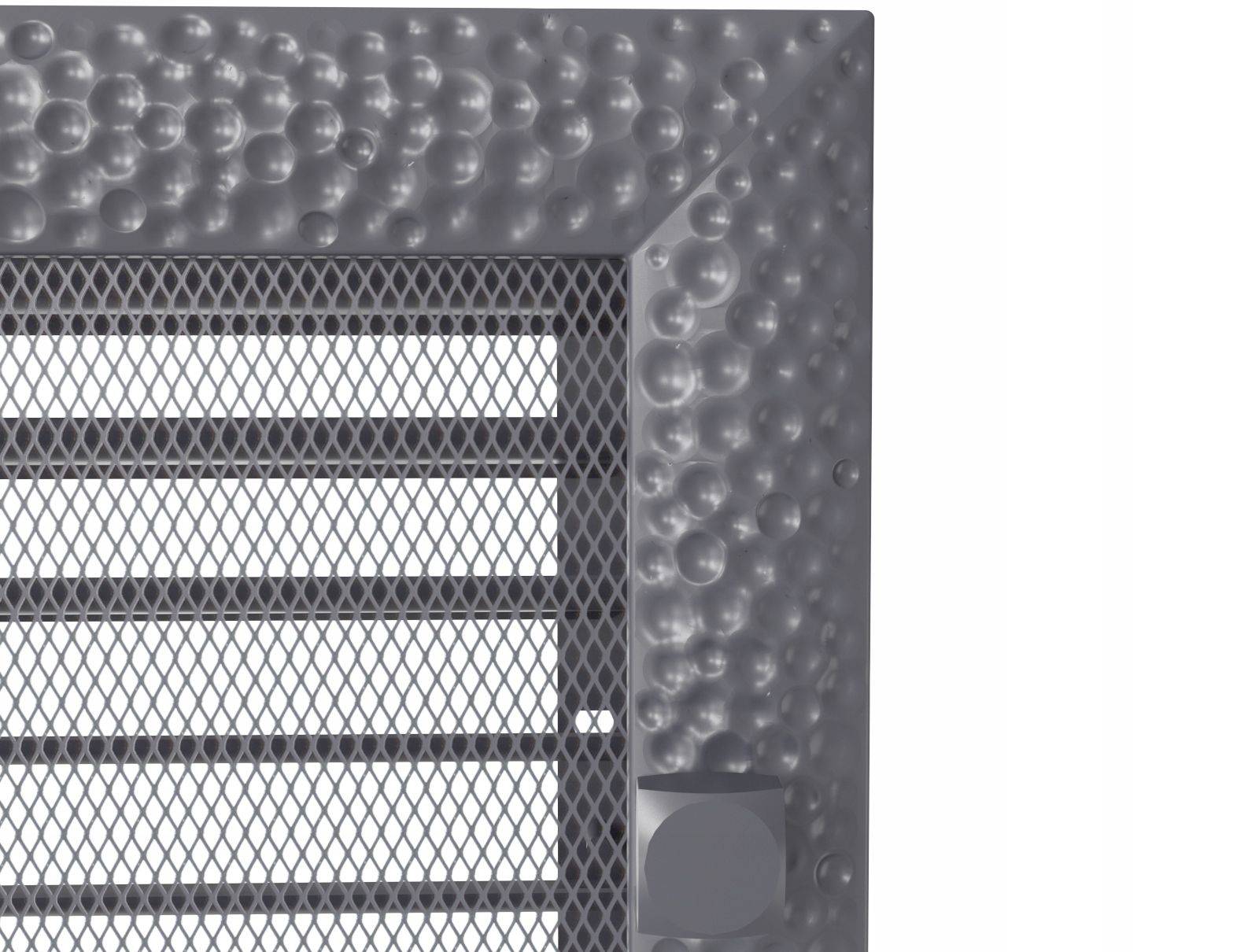 Krbová ventilačná mriežka Venus 22x37 grafitová so žalúziou