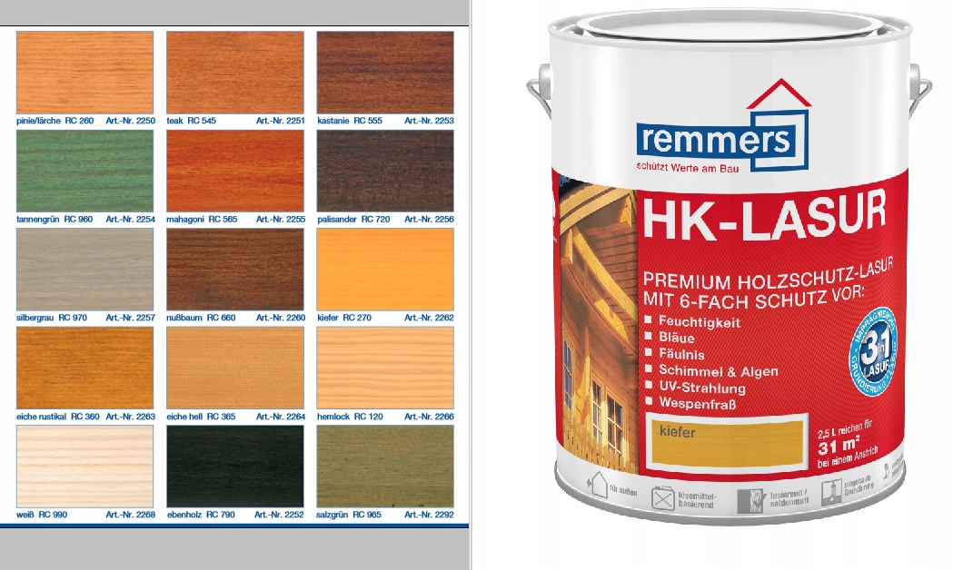 Remmers HK-Lasur do drewna zieleń solna 5 l Marka Remmers