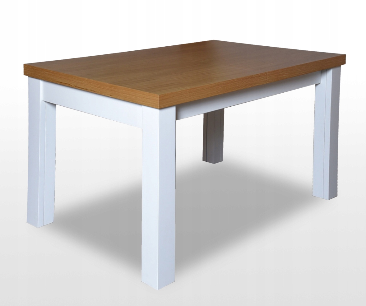 Stół 160*90 rozkładany 240 + krzesła Fornir Dębowy Kolor korpusu krzesła biały