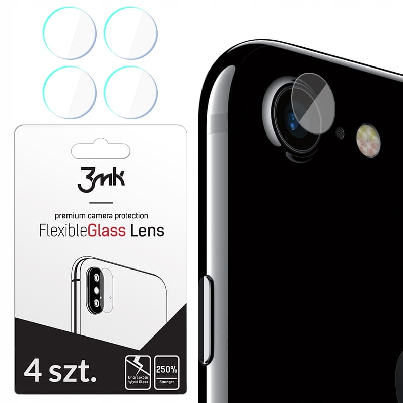 

4SZT Szkło Hybrydowe Obiektyw 3MK Lens Iphone 7/8