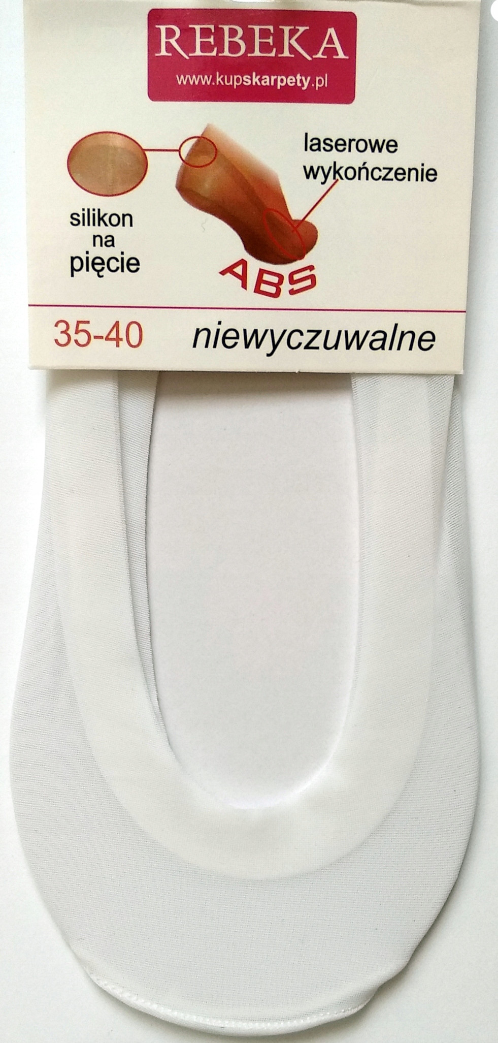 

Stopki laserowe niewyczuwalne silikon+ABS - białe