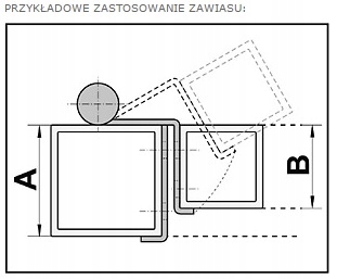 ZAWIAS PROFILOWY DO BRAM UCHYLNYCH 40x40 LEWY Marka Kowal