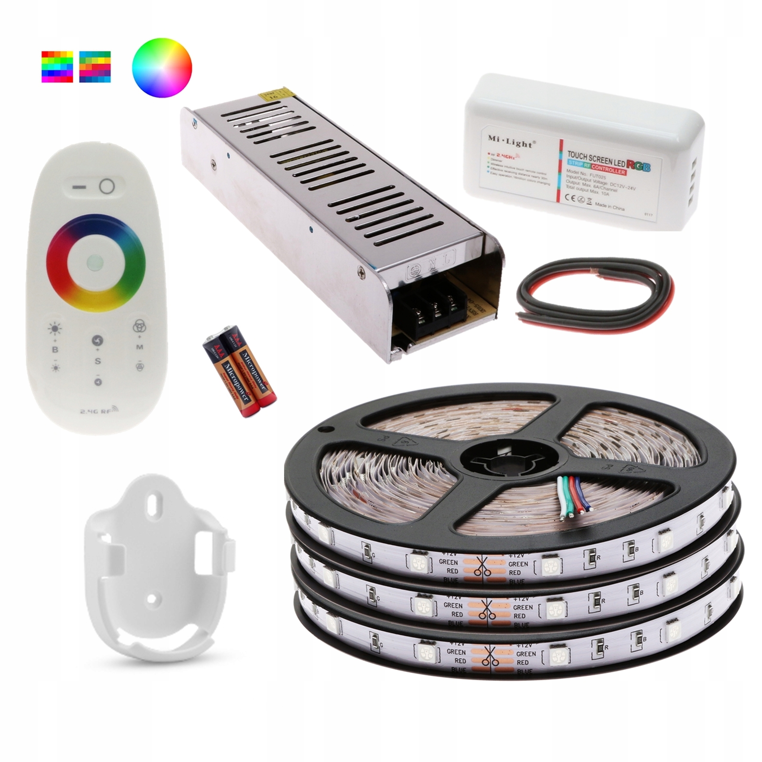 

Zestaw Led 15m Taśma 5050 Rgb Biały Pilot Dotykowy