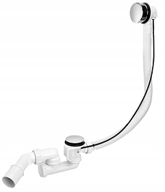 SYFON ODPŁYW-PRZELEWOWY WANNOWY AUTOMATYCZNY CHROM