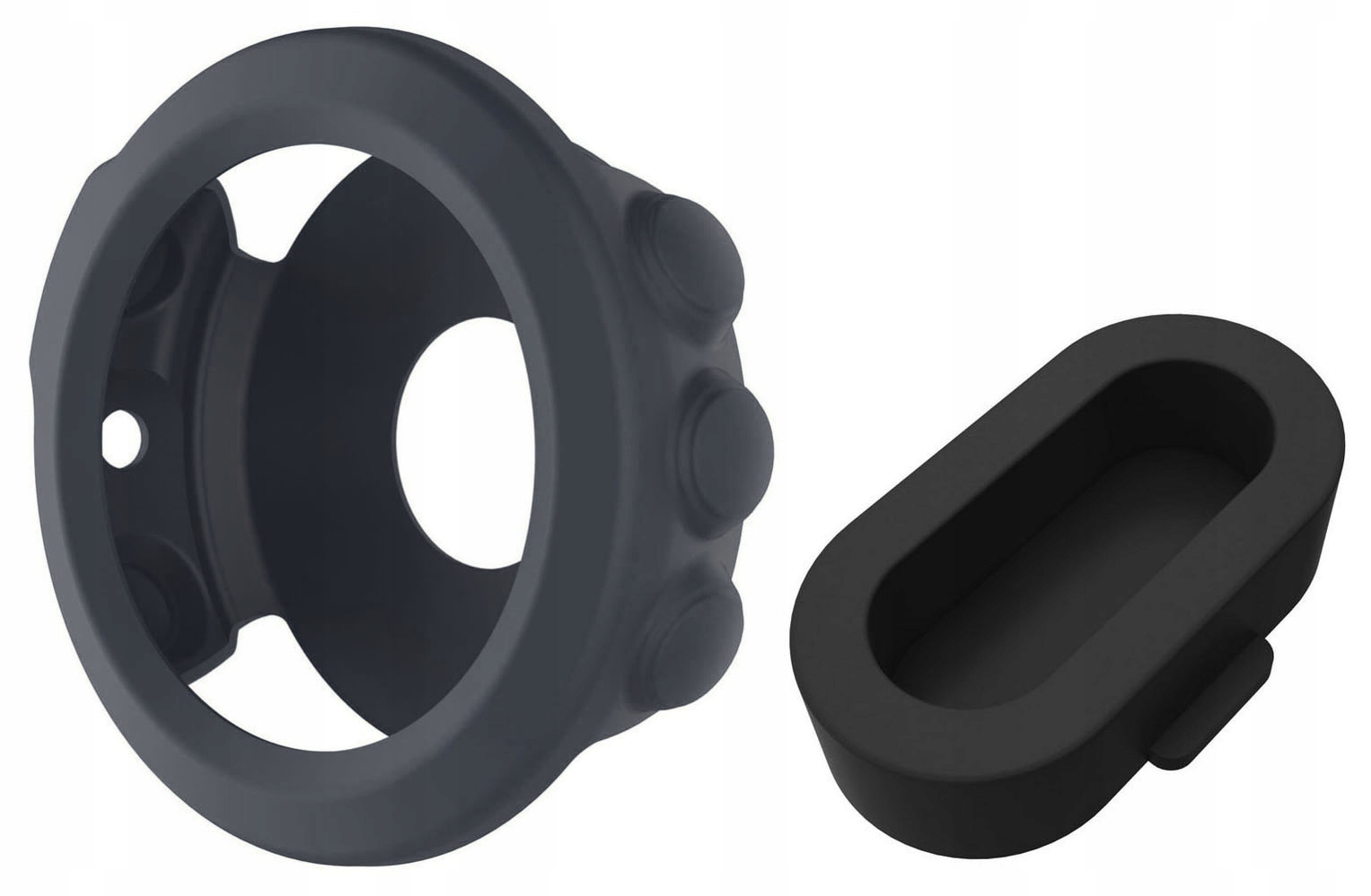 Grafitowe Etui do Garmin Fenix 5S Plus Zatyczka