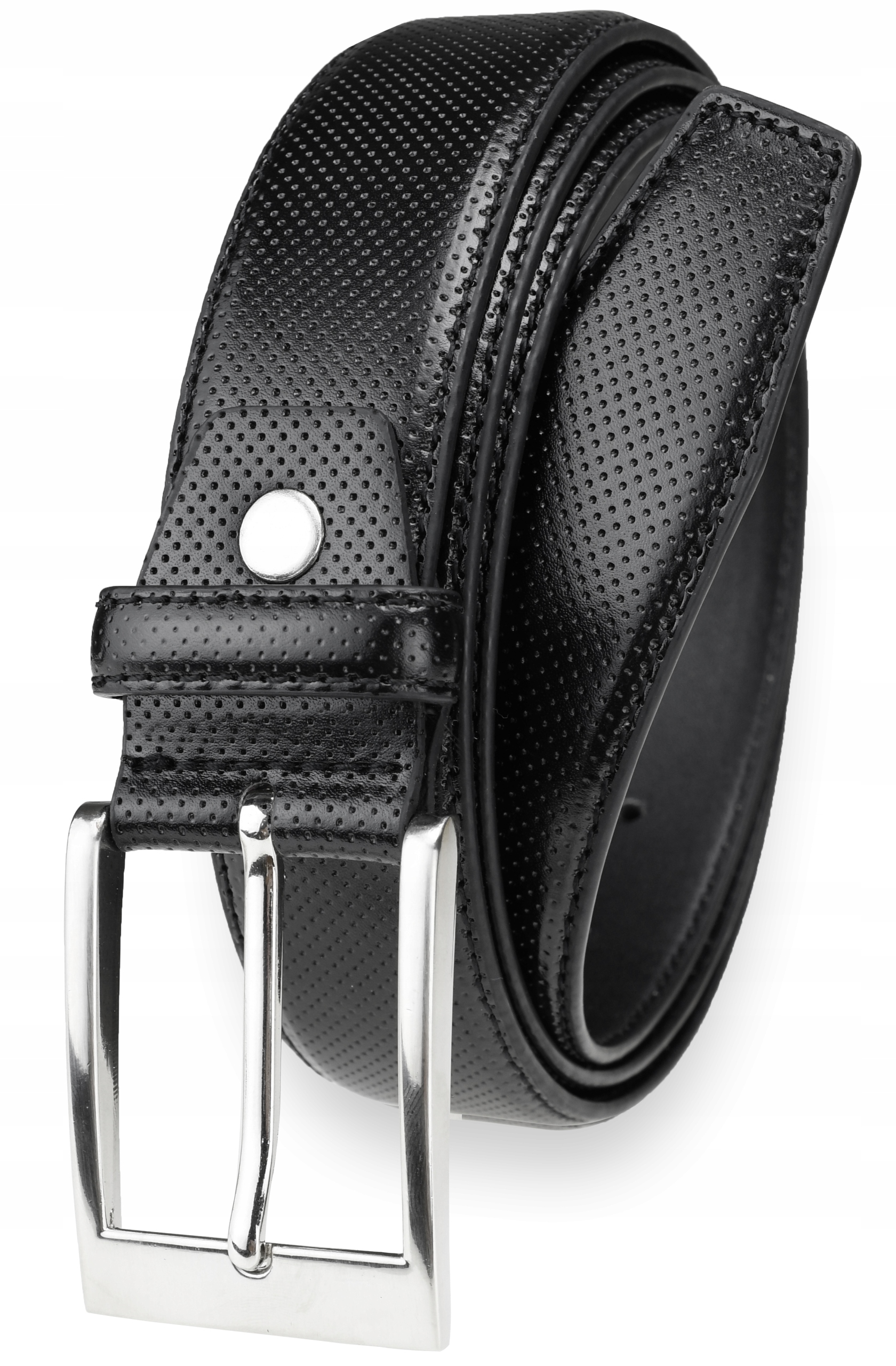 

Pasek Męski Do Spodni Skórzany Pas Skóra Czarny 11