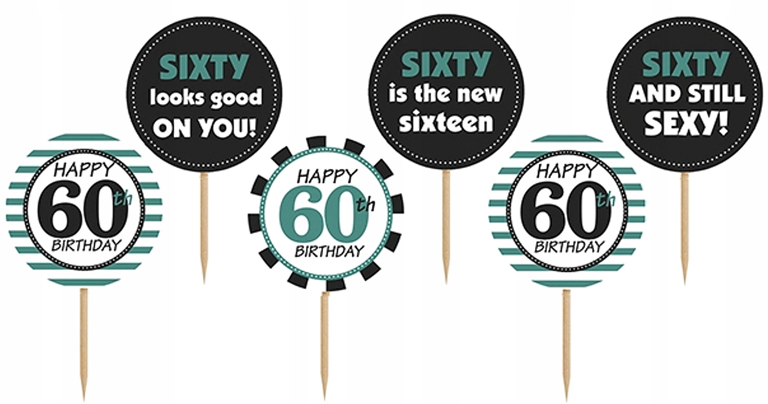 

Pikery Karteczki Na Piku 60 URODZINY-6SZT-8747