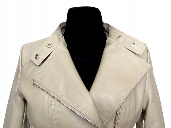 Новинка * куртка RAMONESKA Eco Leather S 36 бежевая * * Main Pattern plain