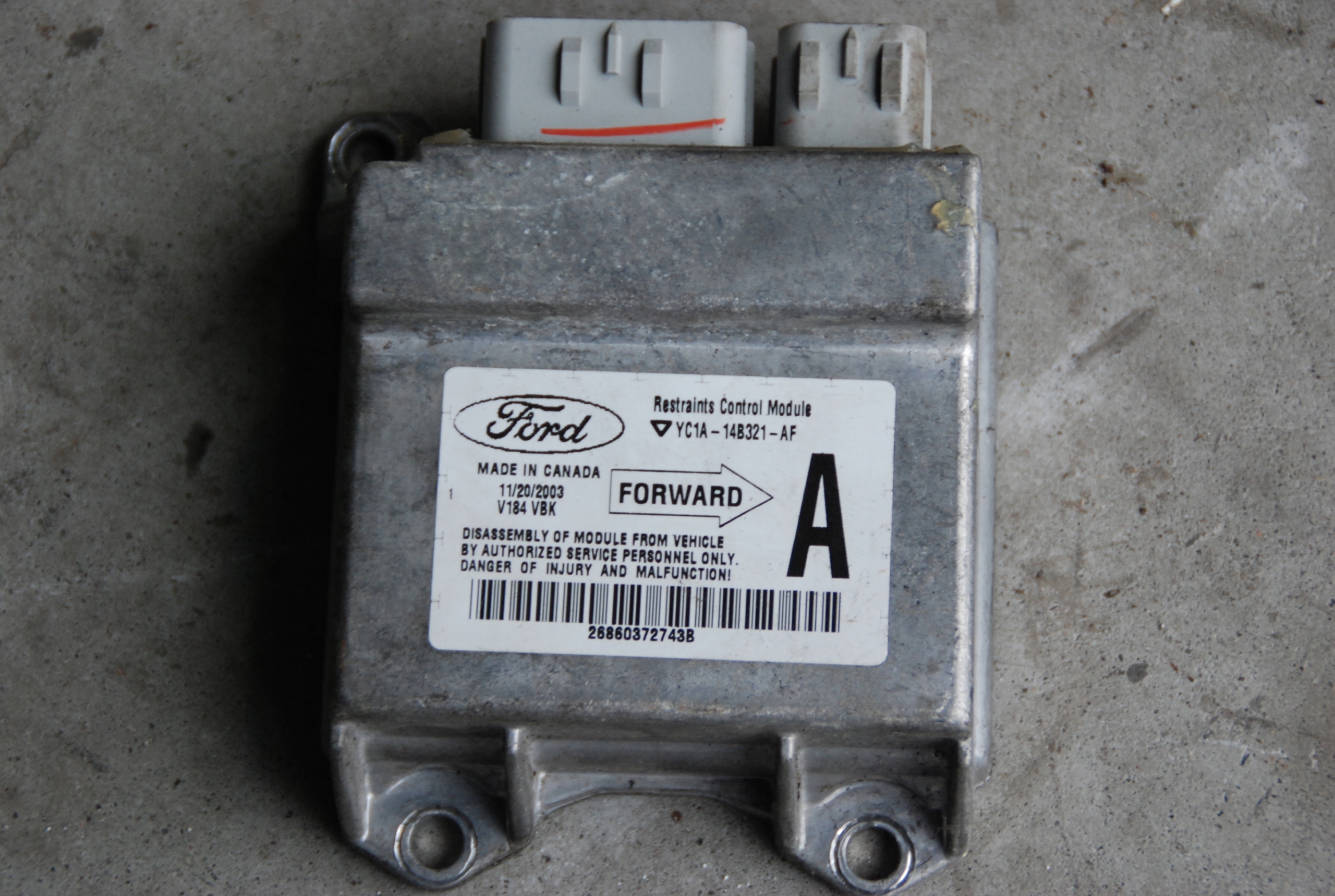 FORD TRANSIT MK6 VI SENSOR AIRBAG YC1A-14B321-AF