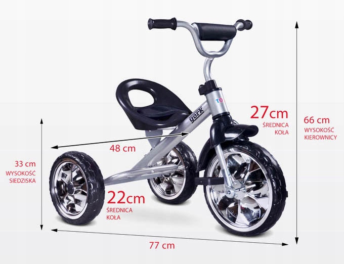 ROWEREK TRÓJKOŁOWY - ROWER DZIECIĘCY TOYZ YORK 3+ EAN (GTIN) 5902021522750
