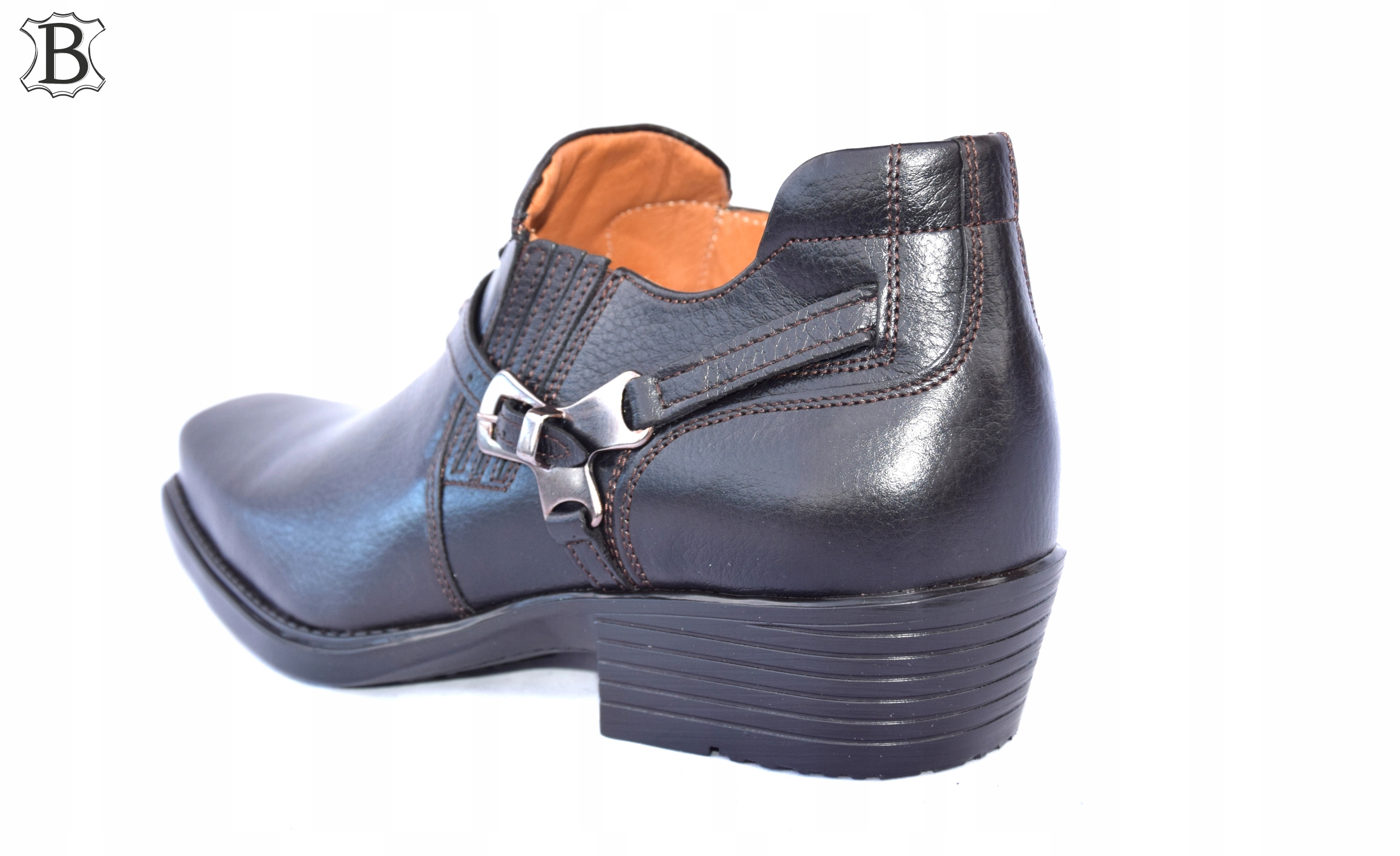 KOWBOJKI MĘSKIE PÓŁBUTY SKÓRZANE POLSKIE BUTY 681 Kod producenta 681