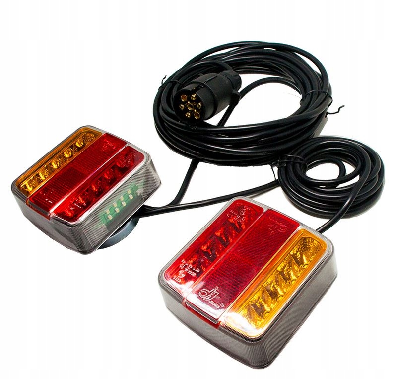 ZESTAW LAMP DO PRZYCZEPY LED MAGNES 12V OSW TAB