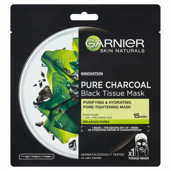

Garnier Pure Charcoal Black maska na tkaninie