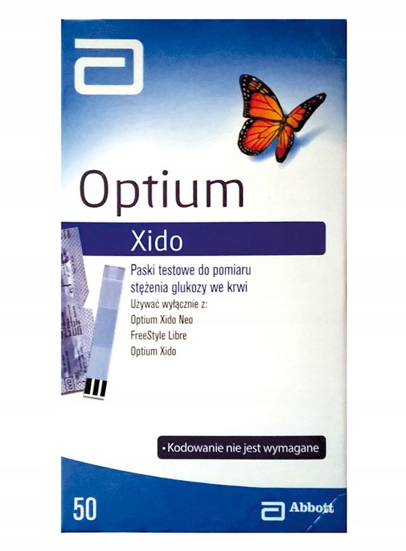 

Paski Optium Xido do pomiaru glukozy 10 sztuk