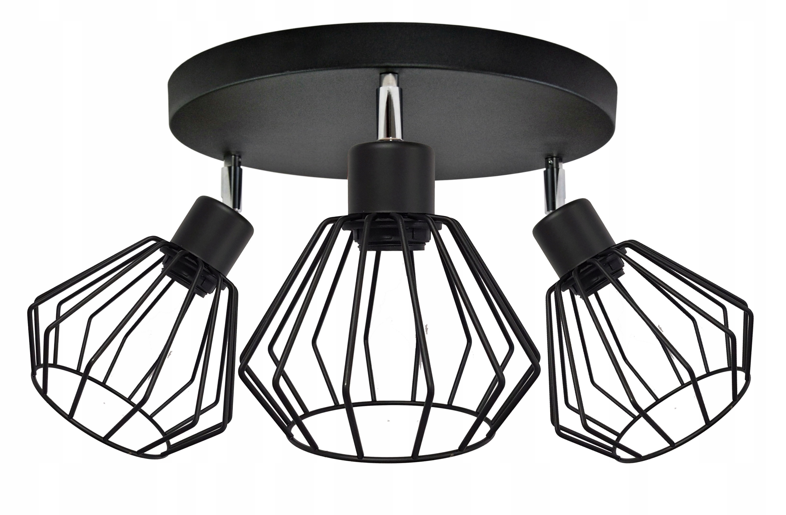 

Lampa Plafon Żyrandol Led regulowany Druti Czarny