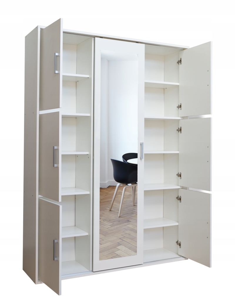 Szafa Przedpokój Uchylna Przesuwna 150 cm Półki Kolekcja slim