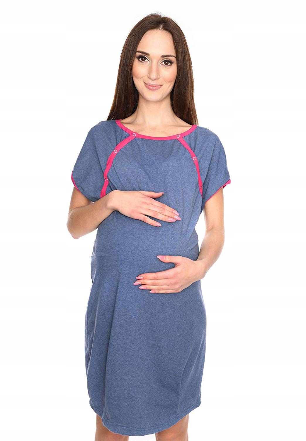 Koszula do porodu melanż S MijaCulture Długość przed kolano