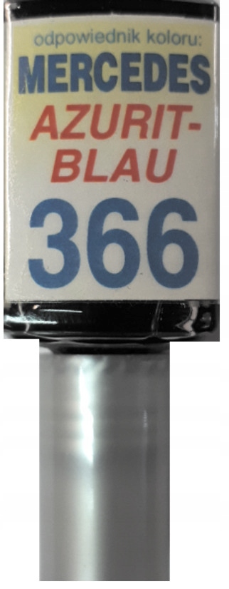 MERCEDES 366 AZURITBLAU LAKIER SAMOCHODOWY ZAPRAWKA DO RYS 10 ML ARASYSTEM