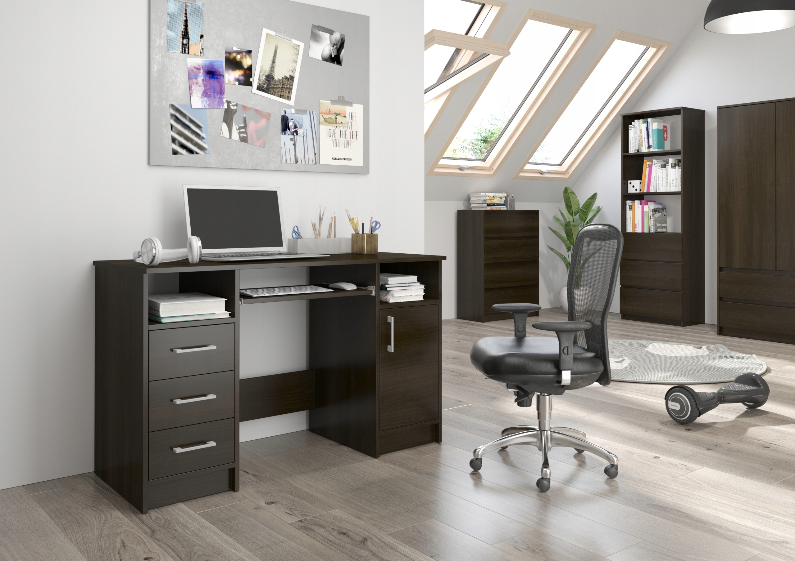 Biurko komputerowe stolik 120cm wenge duże N11 Kod producenta 5907477655137