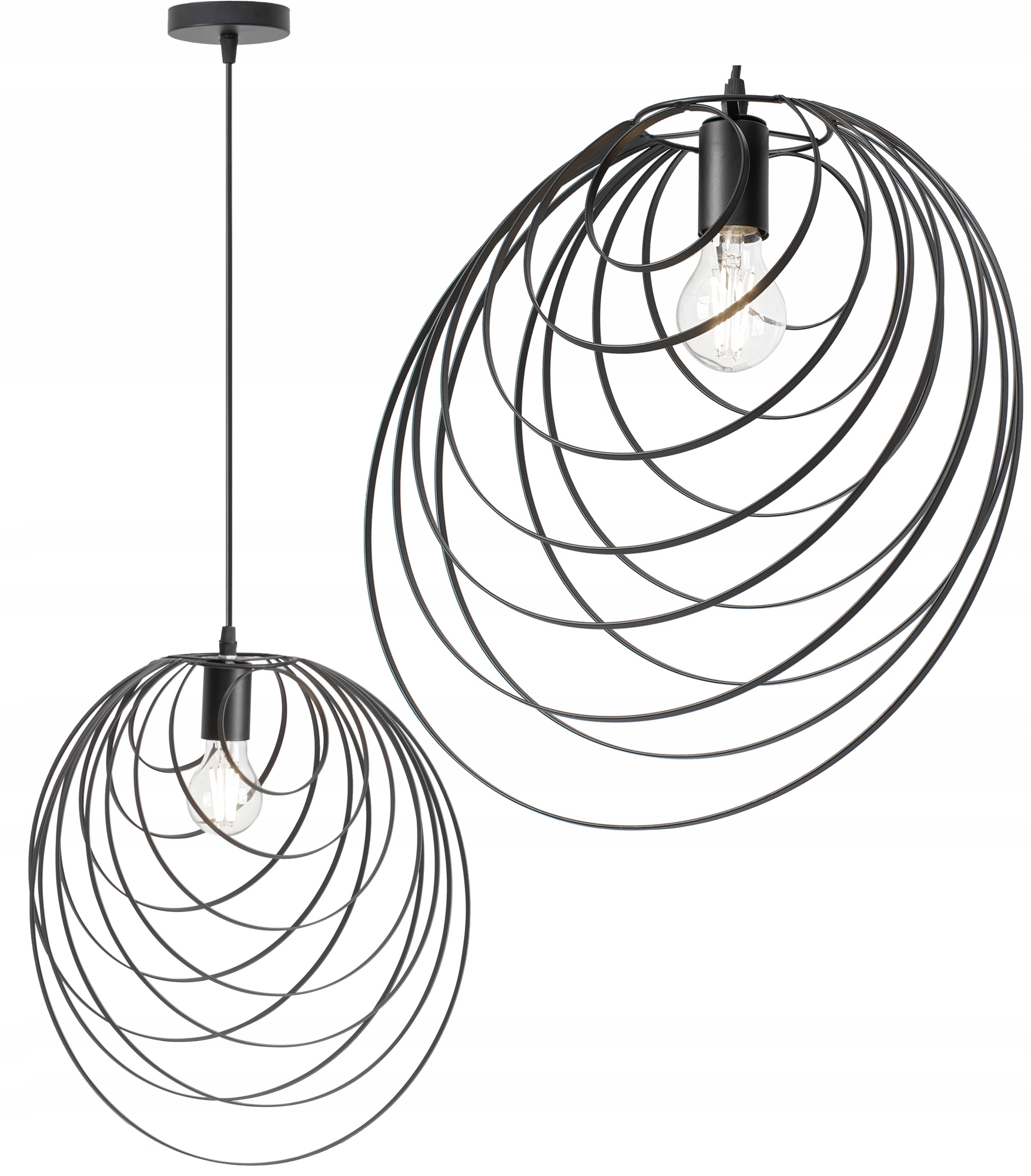 

Lampa Wisząca Sufitowa Geometryczna Czarna