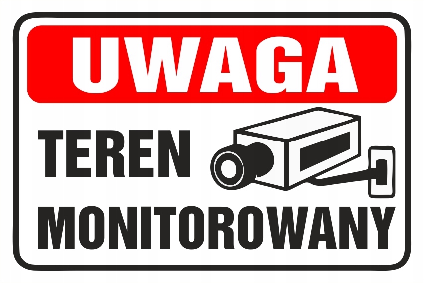

Tabliczka Teren Monitorowany 20x30 Pcv 5mm