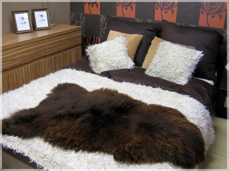 Dywan Natularna Skóra Owcza Puszysta Futerko Do Salonu 125-135 cm XXXL Długość 125 cm