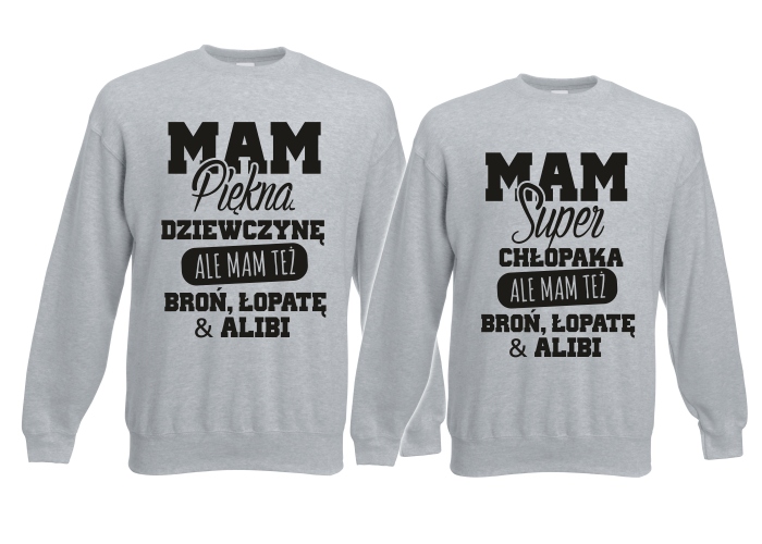 

Bluzy Bluza Dla Par Prezent Dużo Wzorów Komplet X2