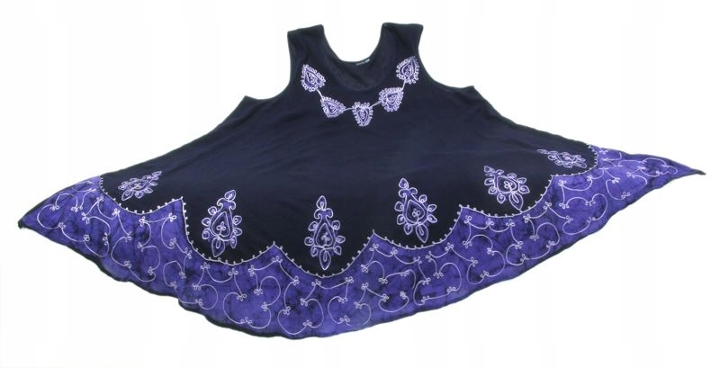 HAFTOWANA SUKIENKA NA RAMIĄCZKACH Z INDII XL TANIO Rozmiar 42