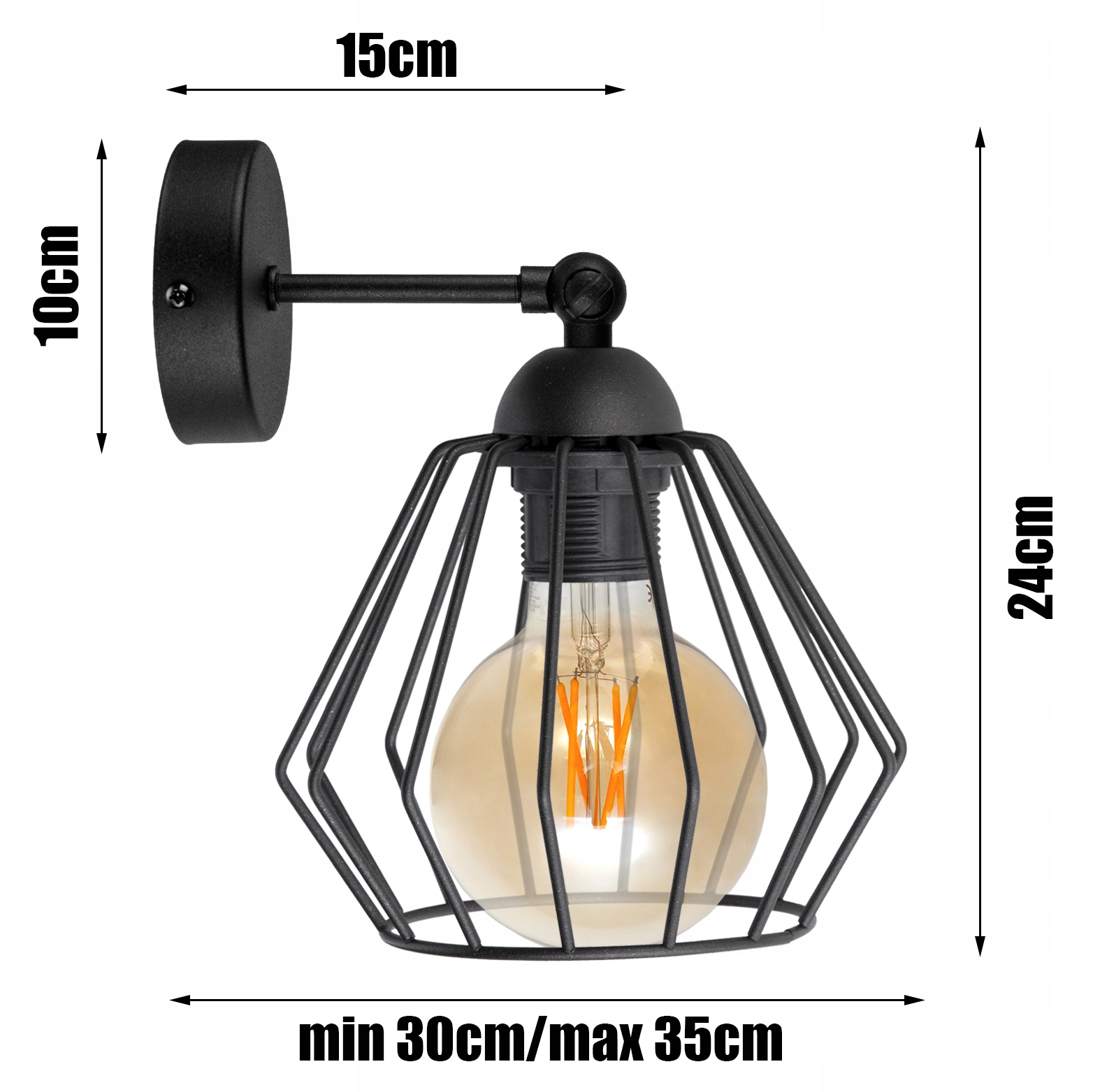 KINKIET ŚCIENNY PLAFON LOFT EDISON DRUCIAK RETRO Marka Glimex