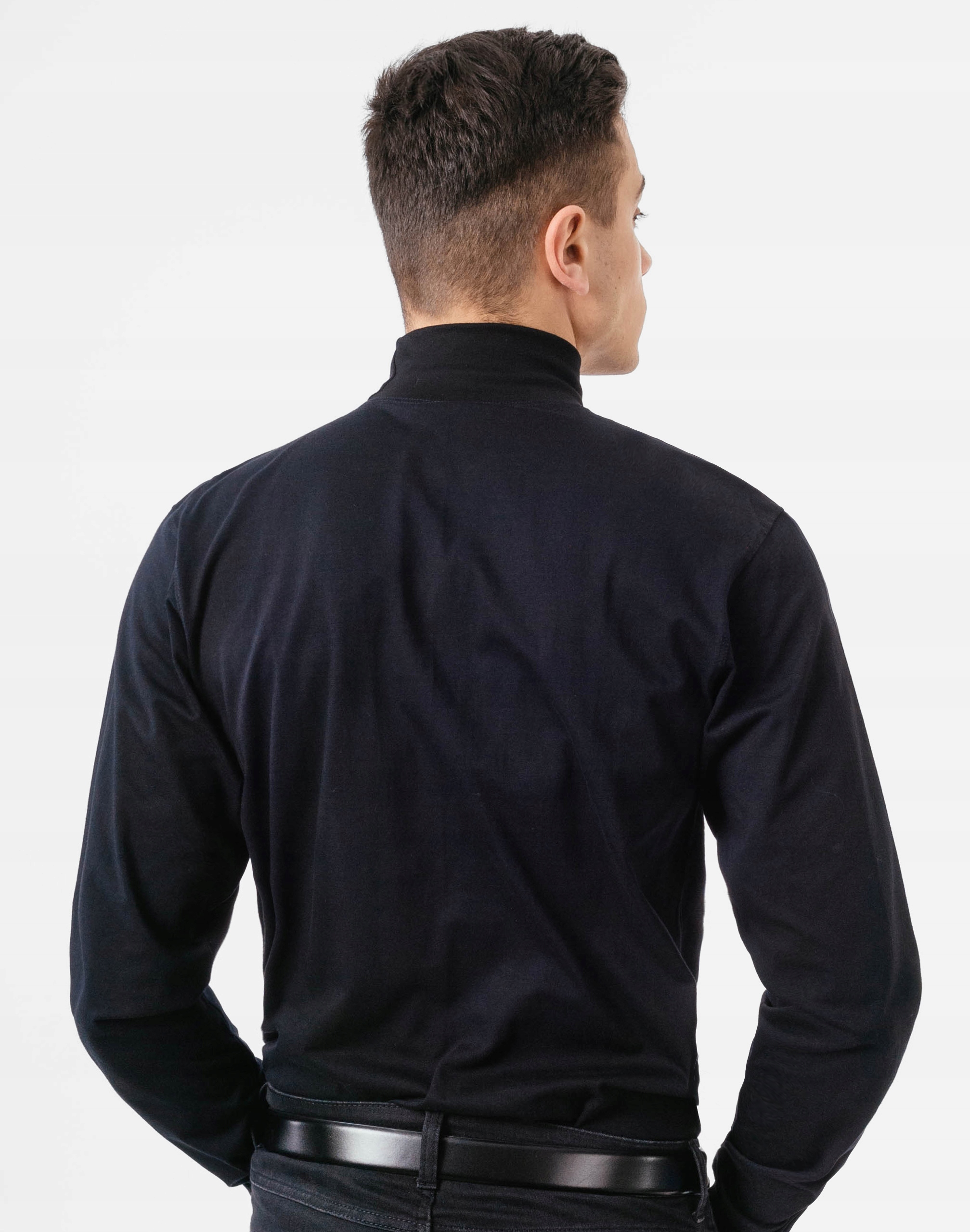 Półgolf męski cienki sweter golf ADAM r 6XL czarny Liczba kieszeni 0