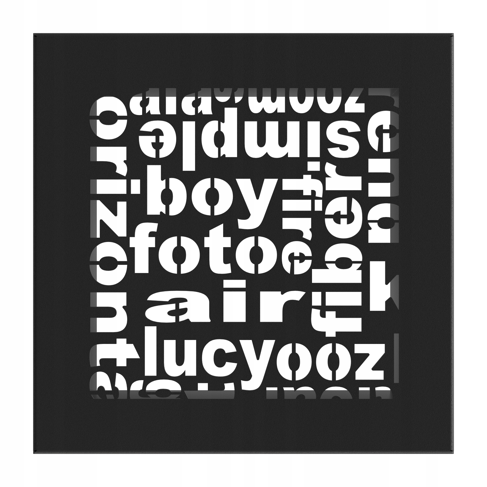 Ventilační mřížka Abc 17x17 černá