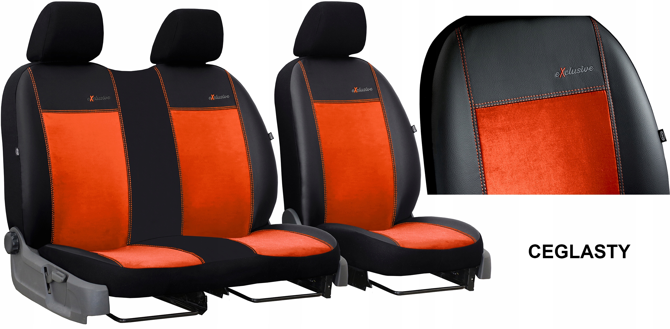 POKROWCE MIAROWE NA SIEDZENIA IVECO DAILY 6 FL 2+1 Kolor beżowy zielony czarny czerwony niebieski szary brązowy inny