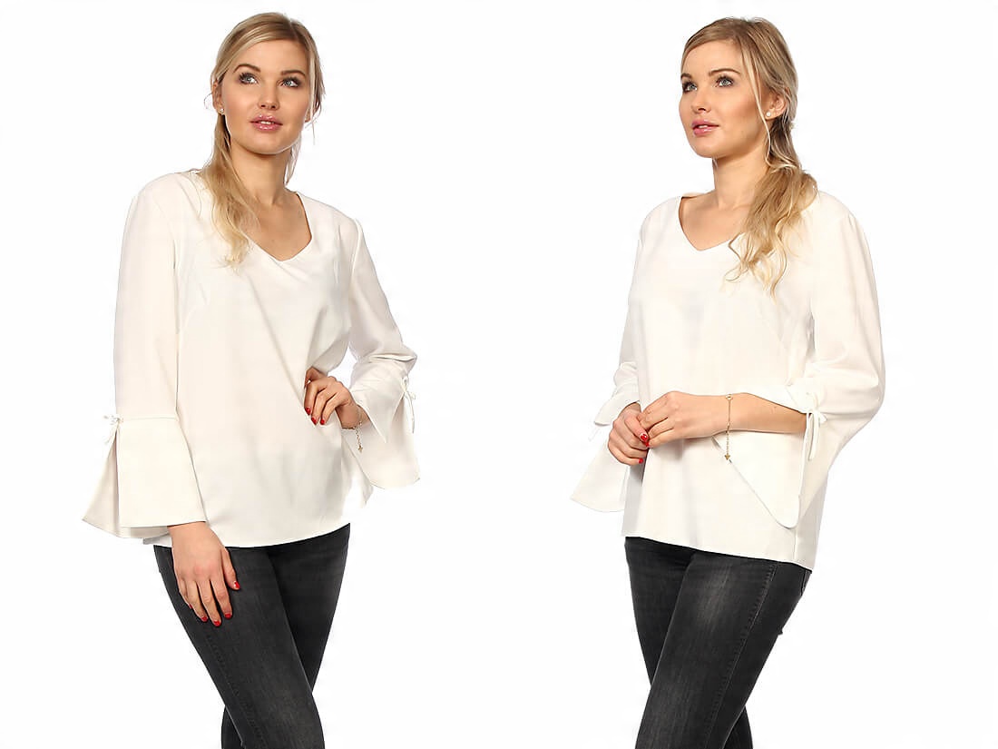 

Bluzka Tunika Kokardki Rękaw Kolory r.50
