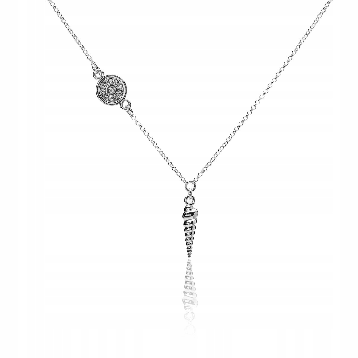 

Naszyjnik muszelka & kółeczko srebro rodowane