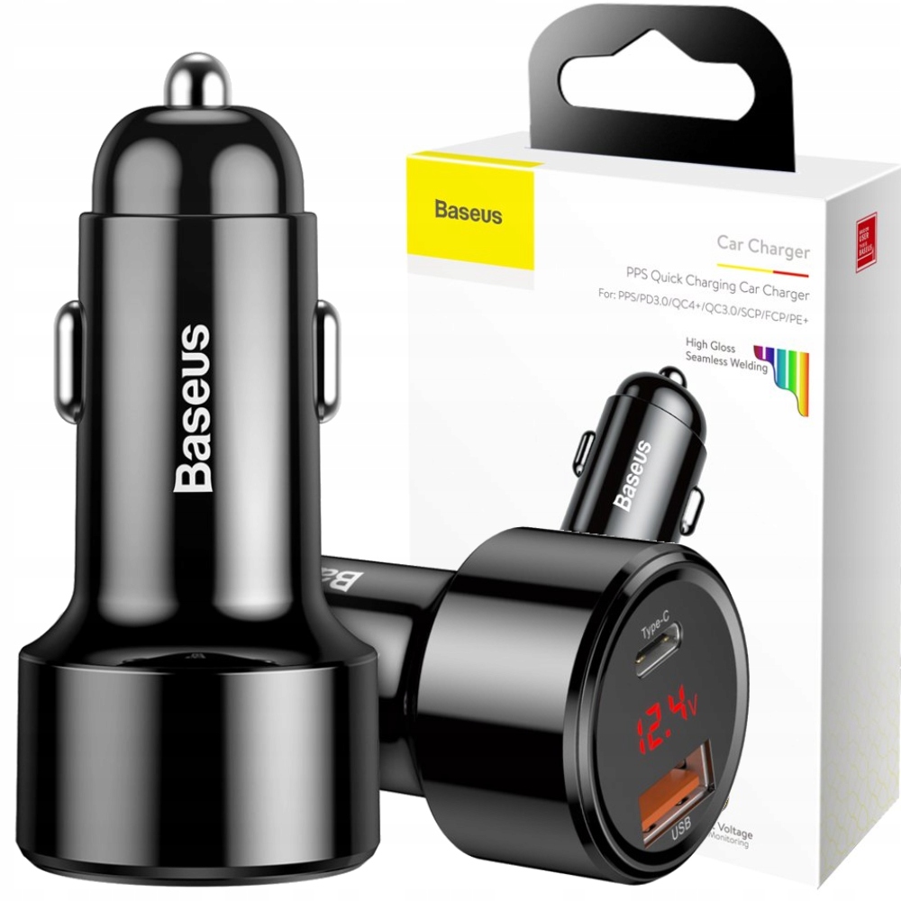 

Baseus Ładowarka Samochodowa Usb-c Pd Qc 4.0 45W