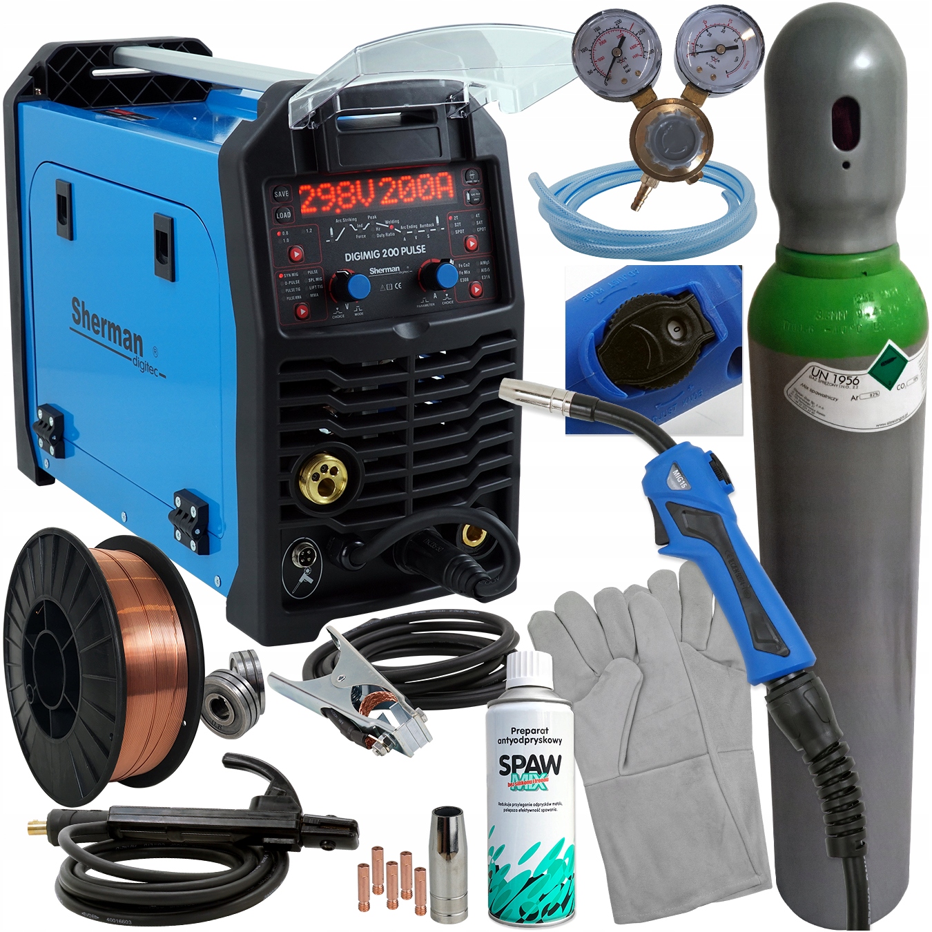 MIGOMAT 3w1 spawarka inwertorowa MIG 200 Synergia