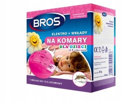 

Bros Elektro + 10 wkładów na komary dla dzieci