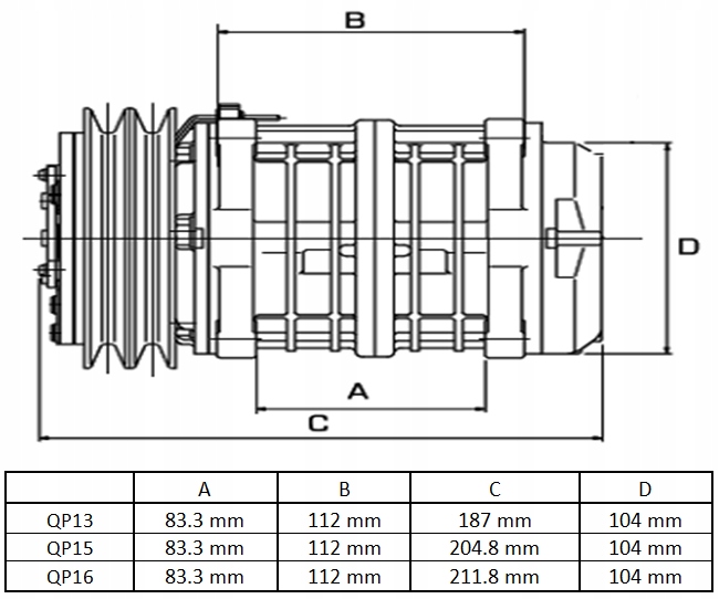 KOMPRESOR Sprężarka QP16 2A Chłodnia ThermoKing Producent części Inny