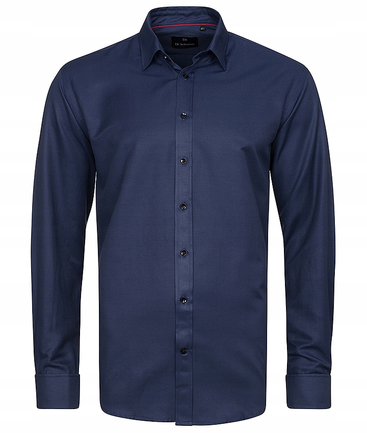 

Duża Koszula Męska Gładka na Spinki Elegancka 46