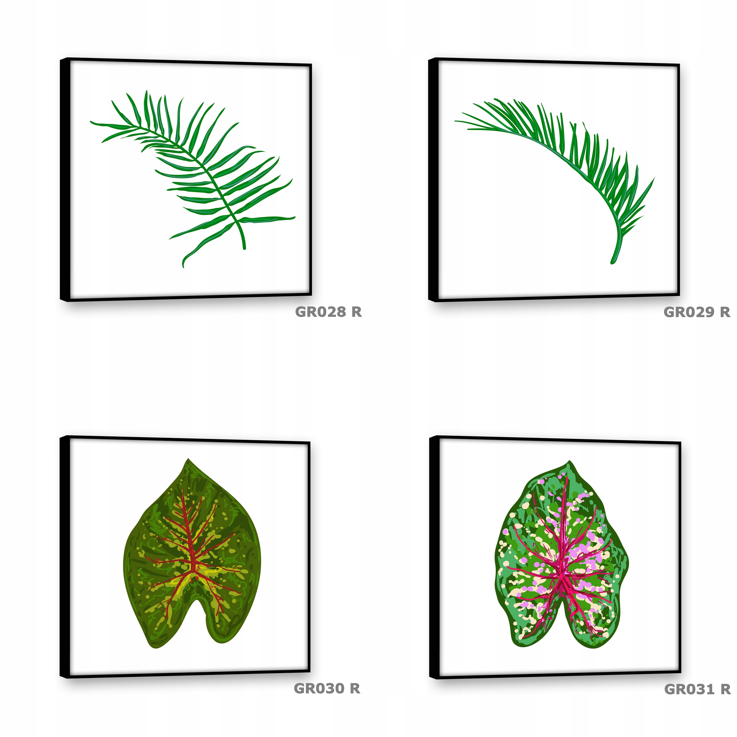 Obrazy na płótnie 30x30 Obraz Nowoczesny LIŚĆ Format kwadratowy