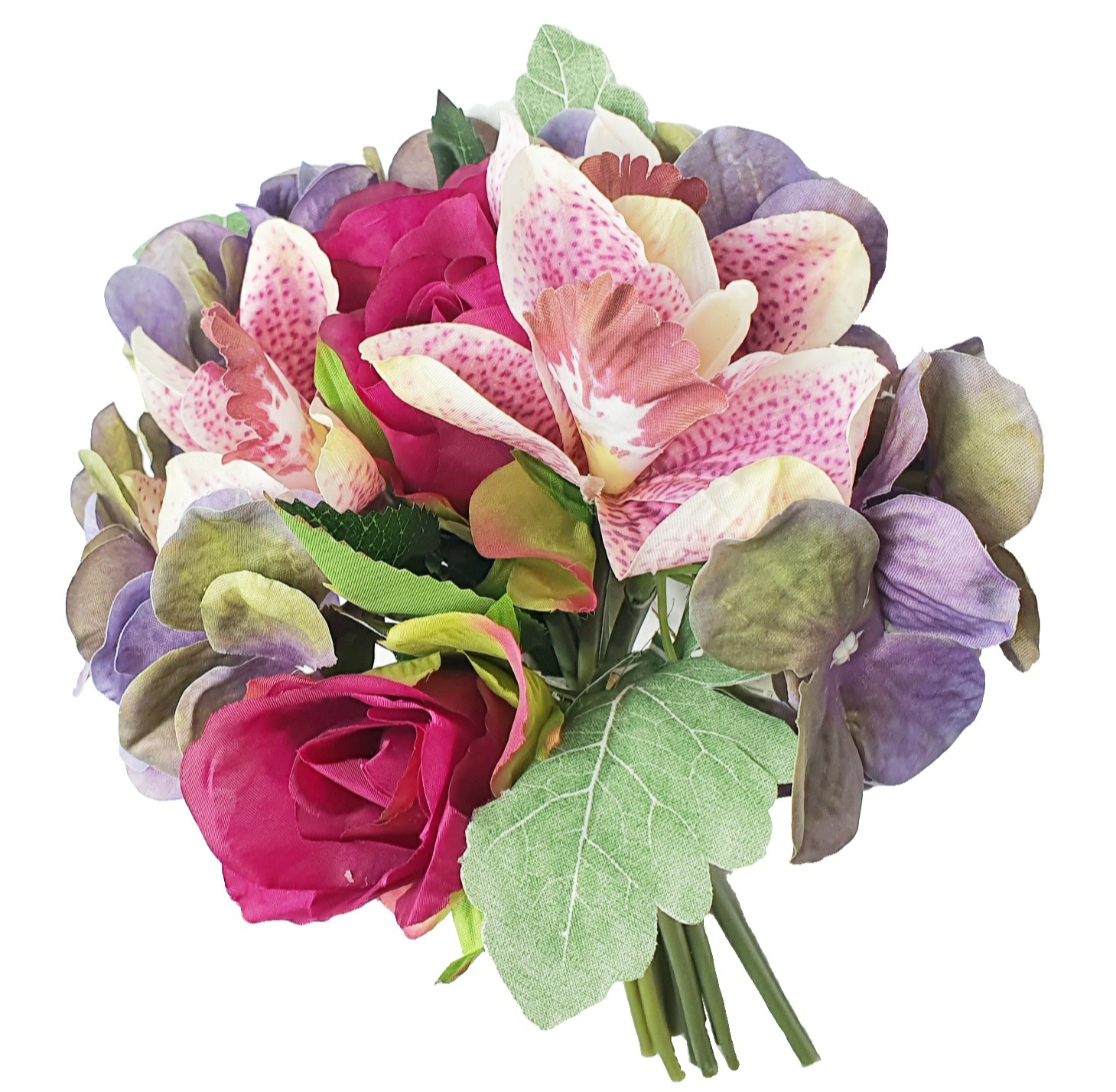 

Bukiet Sztuczne Kwiaty Róża Orchidea Gęsty 27CM