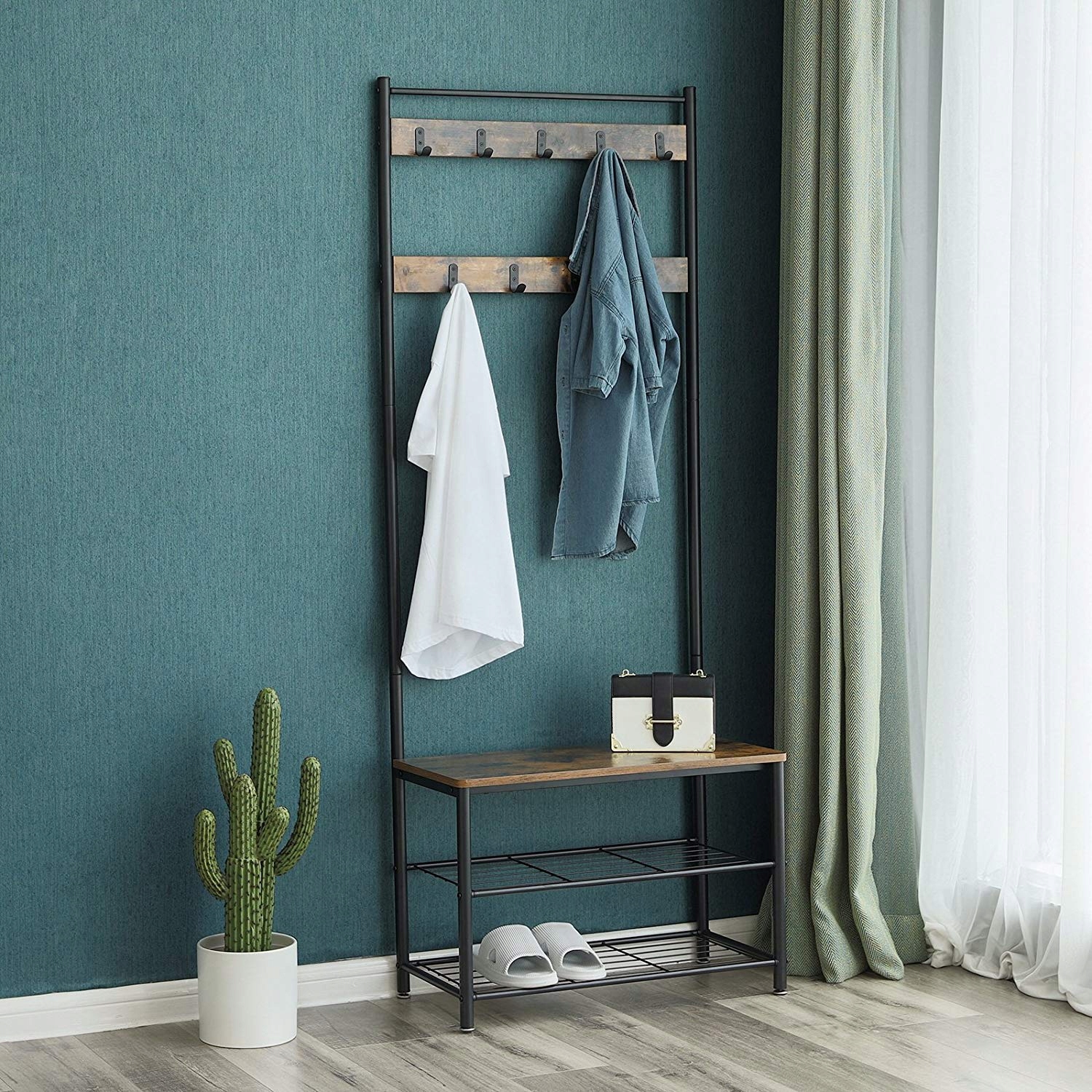 WIESZAK DO PRZEDPOKOJU CZARNY METAL GARDEROBA Kod producenta 0