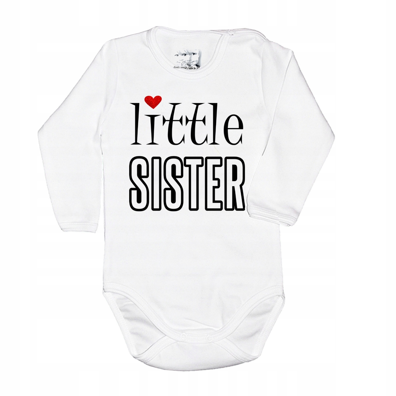 

Body 80 Dr nadruk Little Sister biały popiel czarn