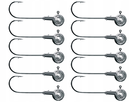 

10x główka jigowa Jaxon Black Nickel 10g hak 5/0