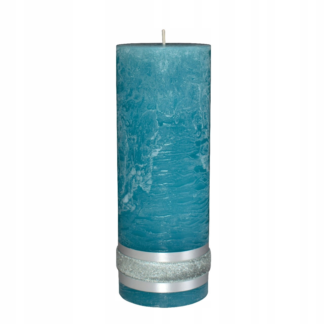 

Świeca Świeczka Ozdobna Metal Turkusowa Duża