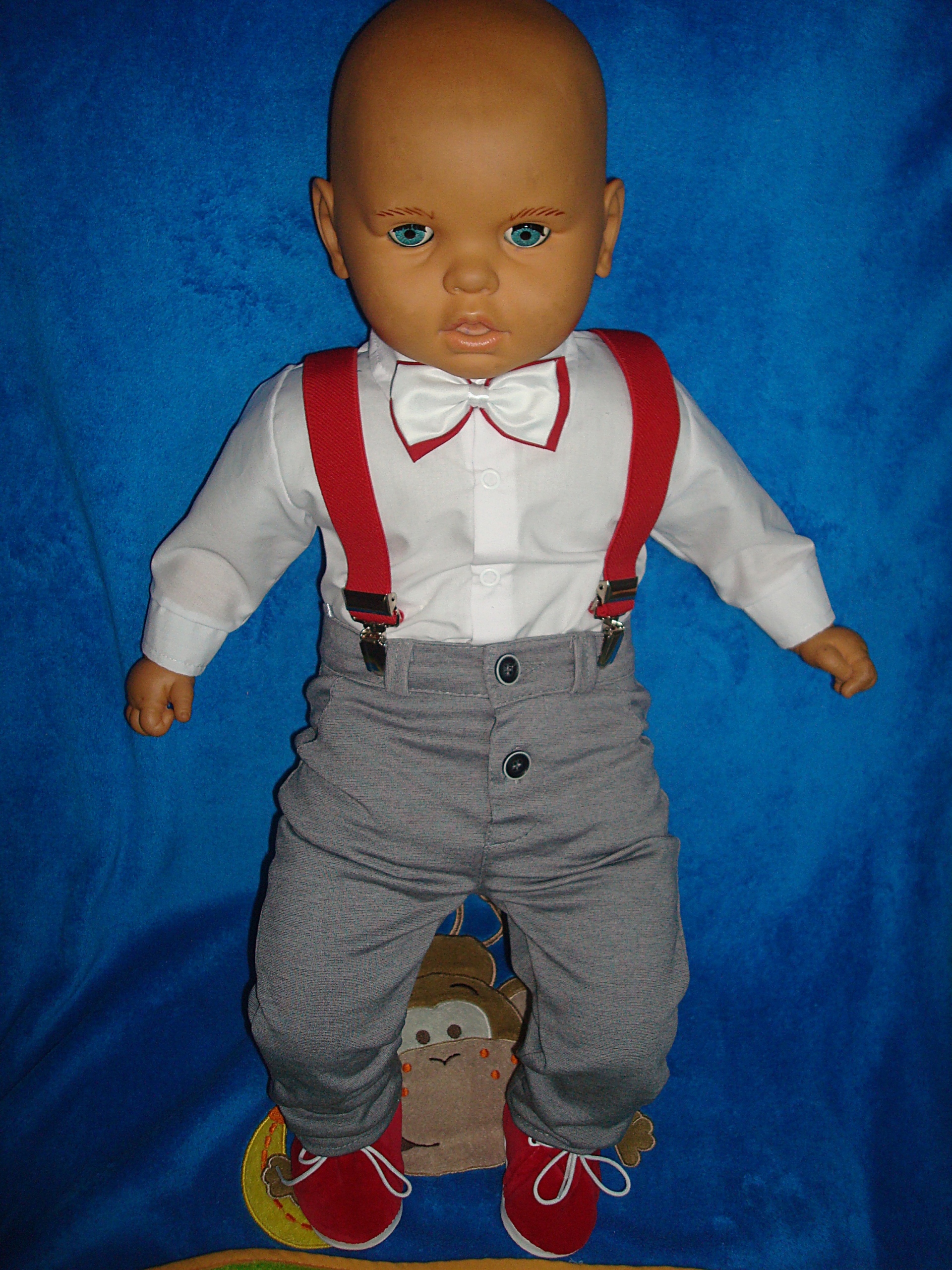 OCIEPLANY PŁASZCZ FLAUSZ KOMPLET CHRZTU BAWEŁNA 86 Kolor szary