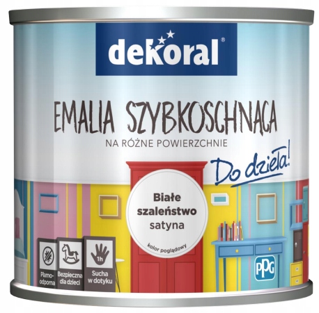 DEKORAL EMALIA AKRYLOWA SZYBKOSCHNĄCA AKRYLUX 0,5L