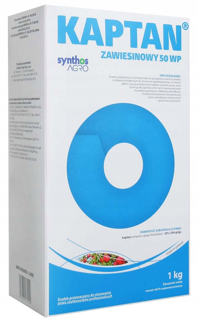

Kaptan Zawiesinowy 50WP 1kg środek grzybobójczy