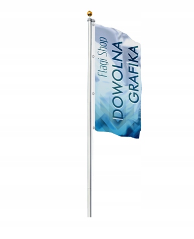 Maszt 1.3 Aluminiowy 6,2m + Flaga Reklamowa Firmowa 80x200 cm + PROJEKT
